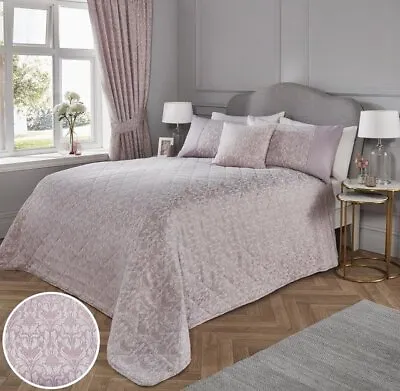 Lavender Hawthorne Damask Ornate Jacquard Soft Bedding Curtains Matching Range • £27.99