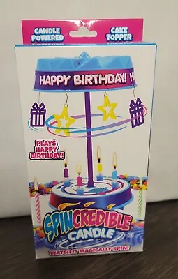 Spincredible Candle Musical Spinning Cake Topper Candle • $11