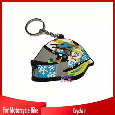 Motorcycle Bike Keychain Snowflake Helmet Key Chain 3D Soft Rubber • $7.99