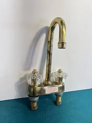 Vintage Brass Color Bathroom - Kitchen Sink Faucet With ClearHot / Cold Handles • $45