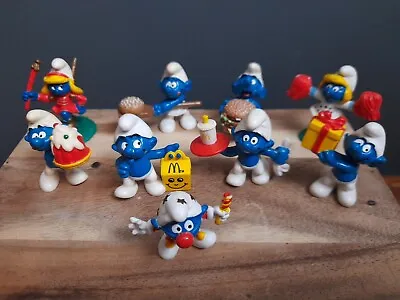 McDonalds Happy Meal Toys - 1996 Peyo Vintage Smurfs X 9 #1 • £8.99