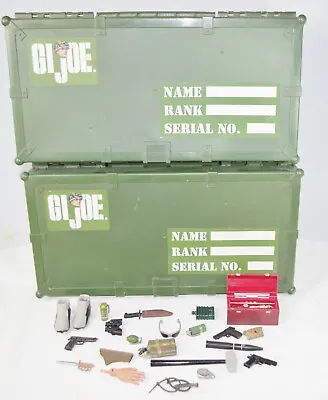 1997 GI Joe Foot Lockers W/Trays X 2 & Accessories 1:6 Scale #75 • $34.99