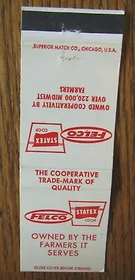 £5.72 • Buy Farm Related: Felco Farmers Co-op Elevator (marble Rock Iowa) Matchbook Cover F8