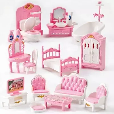 Couch Set Miniatures Furniture Doll House Accessories Dollhouse Furniture • £6.29