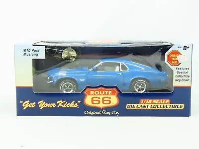 1:18 Scale Original Toy Co. Route 66 Die-Cast 1970 Ford Mustang - Blue  • $99.95