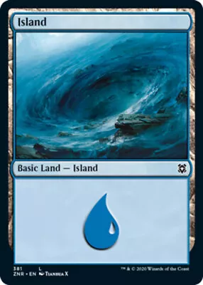 1 X Island (381) - Foil - Zendikar Rising - Light Play - MTG • $1.02