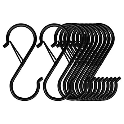 10PCS Black S Shaped HooksMetal S Hooks For Hanging Plants Pots And Pans B... • $13.22