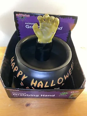 Halloween Grabbing Hand Cauldron Talks And Moves Hand Working Boxed 7 Ins Diam • £9.99