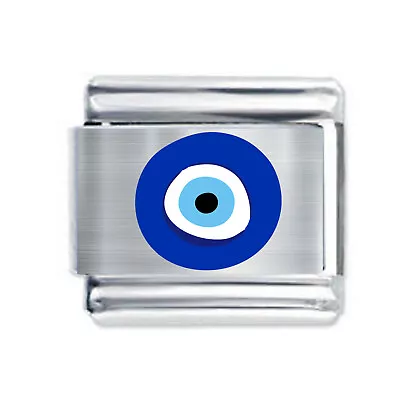 £4.66 • Buy Colorev EVIL EYE   Daisy Charm Fits 9mm Stainless Steel Italian Charm Bracelet