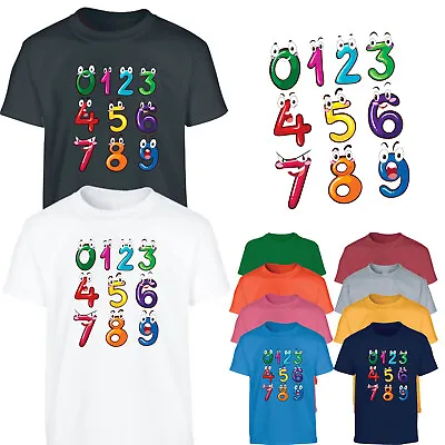 Kids Boys Girls World Book Day Math Day T-Shirt 2024 Maths Symbol Cartoon Tops • £8.99