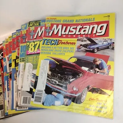 Mustang Monthly Magazine Lot 1986 Only 10 Issues Total!! • $42.90