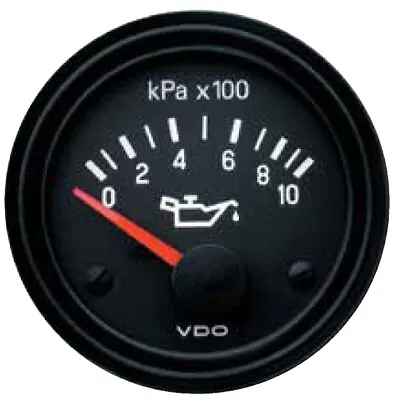VDO Oil Pressure Gauge 12 Volt 52mm 2 Inch 0 - 1000 Kpa 350010017 • $46.35