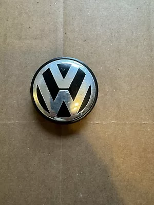 Genuine OEM Volkswagen VW Golf Passat Center Cap Black & Chrome 3B7601171  • $12.99