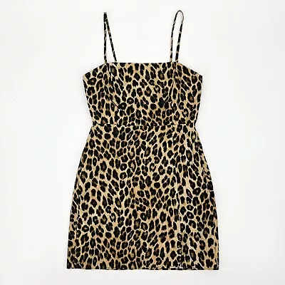 NWT Zara Leopard Animal Print Strappy Summer Mini Dress • $27.98