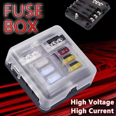 Blade Fuse Box LED Indicator 6 Way Block Car Auto Boat Marine 2V 32V Holder • $18.99