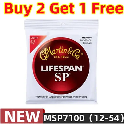 Martin Guitar Strings MSP7100 PHOSPHOR BRONZE Guitar Strings 12-54 Light • $13.59