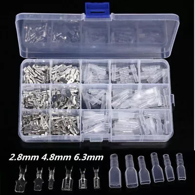 270Pcs Motorcycle 2.8mm 4.8mm 6.3mm Male+Female Spade Crimp Terminal Connectors • $16.10