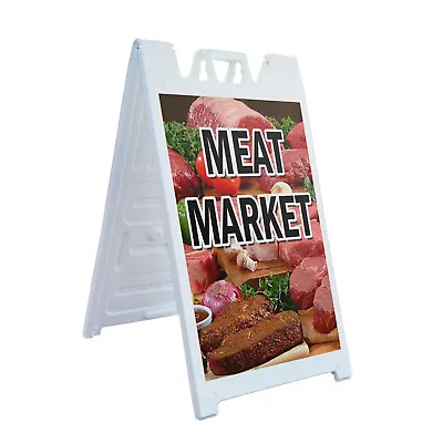 A-frame Sidewalk Meat Market 24  X 36  Double Sided A-Frame Sidewalk Sign • $189.99