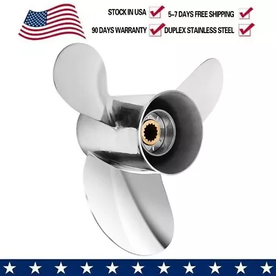 13 1/4 X 17 Stainless Steel Outboard Propeller For Yamaha Engines 60-115 HP  • $255.75