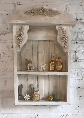 Painted Cottage Shabby Chic Hand Made Solid Wood Shelf • $120