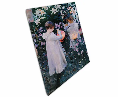 Canvas Print John Singer Sargent Carnation Lily Lily Rose Reproduction Art • £17.26