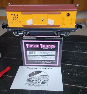 MTH O Gauge 3-Rail Tinplate 10-8018 MTH Lines Single Door Box Car #2814 NIB (F2) • $99.95