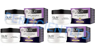 £19.99 • Buy 4 X OLAY SPF15 Anti-Wrinkle Firm& Lift Anti Ageing Moisturiser Day Cream, 50 Ml