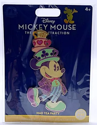 Disney Mickey Mouse Main Attraction 3/12 Alice Mad Hatter Pin LR 50th WDW - NEW • $27.99