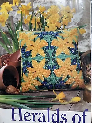 Heralds Of Spring Daffodil Cushion Vintage Needlepoint Or Cross Stitch Chart • £1.99