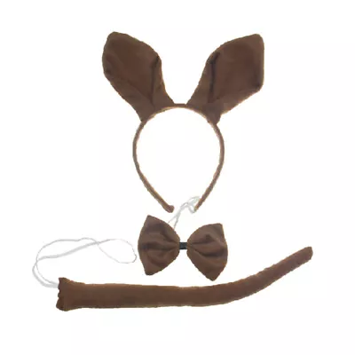  3 Pcs M Child Kangaroo Cosplay Hair Hoop Headband Animal Costume Outfit • £7.58