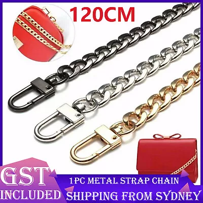 120cm Handbag Shoulder Strap Bag Metal Purse Chain Smooth Replacement Crossbody • $6.98