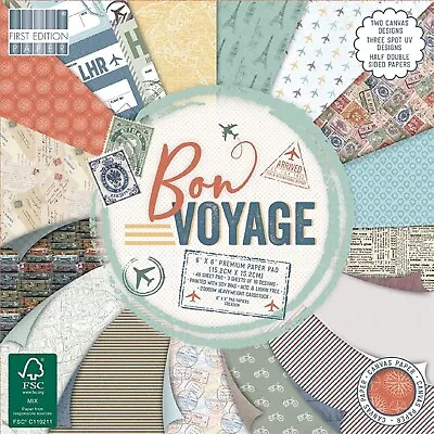 Bon Voyage 6x6  FULL PACK First Edition Scrapbooking 48 Papers Travel • £7.95