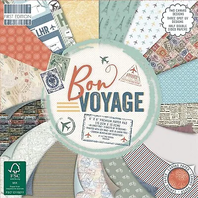 Bon Voyage 6x6  SAMPLE PACK First Edition Scrapbooking Papers Travel • £3.25