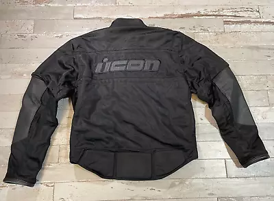 Icon Motorcycle Tarmac Jacket Stealth Asphalt Technology Black Mesh Men's XL • $135