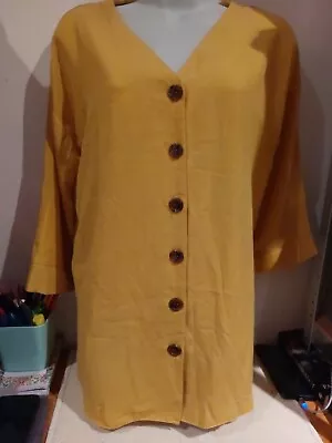 Cameo Rose. Mustard Yellow Blouse.  Size 8 • £2.60