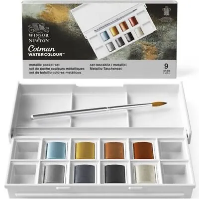 Winsor And Newton Cotman Watercolour Metallic Paint Pocket Set • £18.99