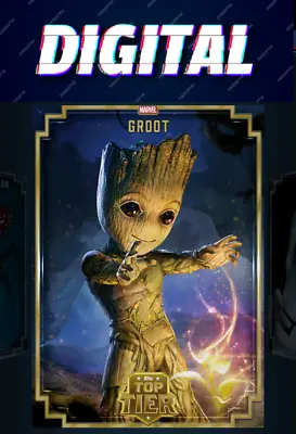 Topps Marvel Top Tier '24 Premier Gold Super Rare Series 1 - Groot • £1.23