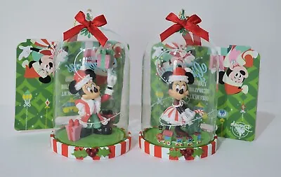 Disney Parks 2023 Mickey And Minnie Mouse Globe Ornament Set NEW • $59.95