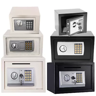 Mini Electronic Password Security Safe Money Cash Deposit Box Office Home Safety • £21.81