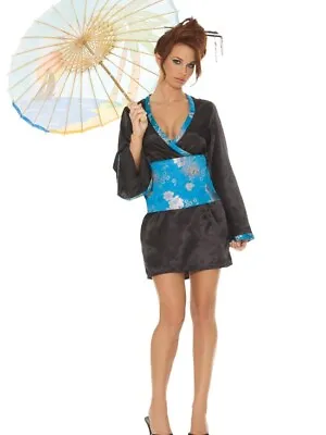 Japanese Doll Costume Geisha Fancy Dress Asia Chinese China Oriental 3X/4X • £14.99