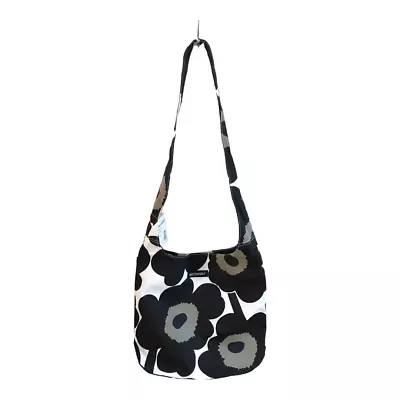 Marimekko Shoulder Bag Black White Diagonal Hanging From Japan • $87