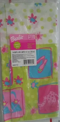 New Barbie Talk Paper Tablecover Tablecloth 54 X 89.25  Vintage 1999 Table Cover • $7.99