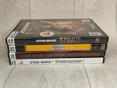 £16.99 • Buy PC STAR WARS Starfighter, Galactic Battlegrounds, Battlefront II, Knights