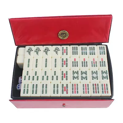 Vintage Chinese Mahjong Set Traditional 144 Tiles Mah-Jong Game Set W/ Case Box • $46.40