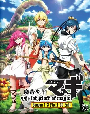 DVD Anime MAGI The Labyrinth Of Magic Season 1-3 (1-63End) English Subtitle • $29.61