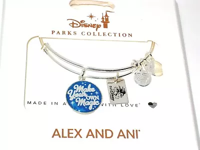 Mickey Alex Ani Bracelet Bangle Run Disney Authentic MAKE YOUR OWN MAGIC Silver • $24.95