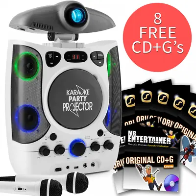 £116.79 • Buy Karaoke Machine LCD Projector LED Lights USB CD CDG Disco Inc 8 FREE CD+G Discs