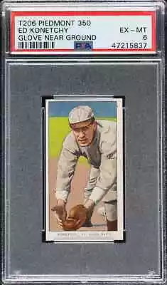 1909 T206 Ed Konetchy (Glove Near Ground) - PSA 6 (Piedmont) • $902