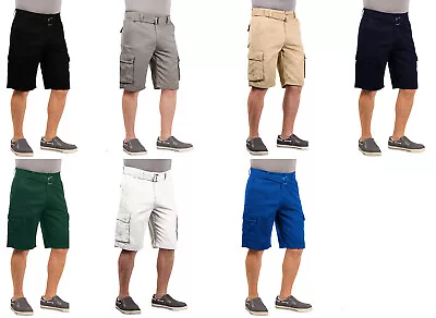 Revolution Belted Twill Cargo Shorts Casual Shorts 100% Cotton Size 30-40 • $10.99