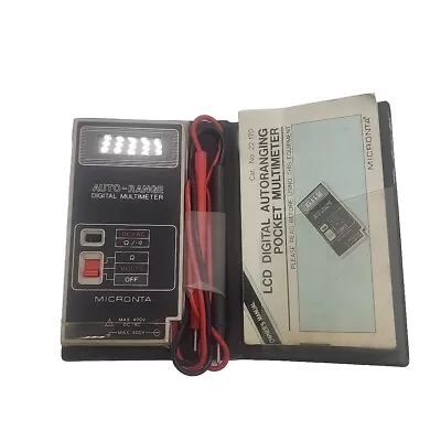 Digital Auto-Manual Ranging Pocket Multimeter Micronta 22-170 Tested • $15.99